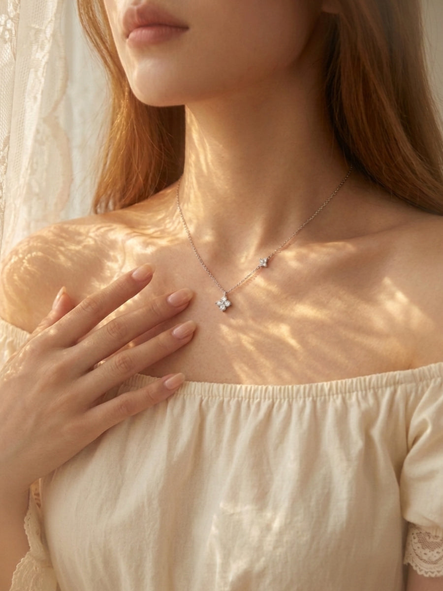 Twin Clover Necklace