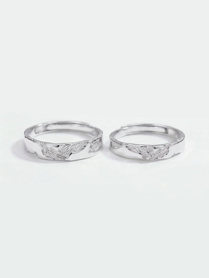 Carved Wing Ring Set