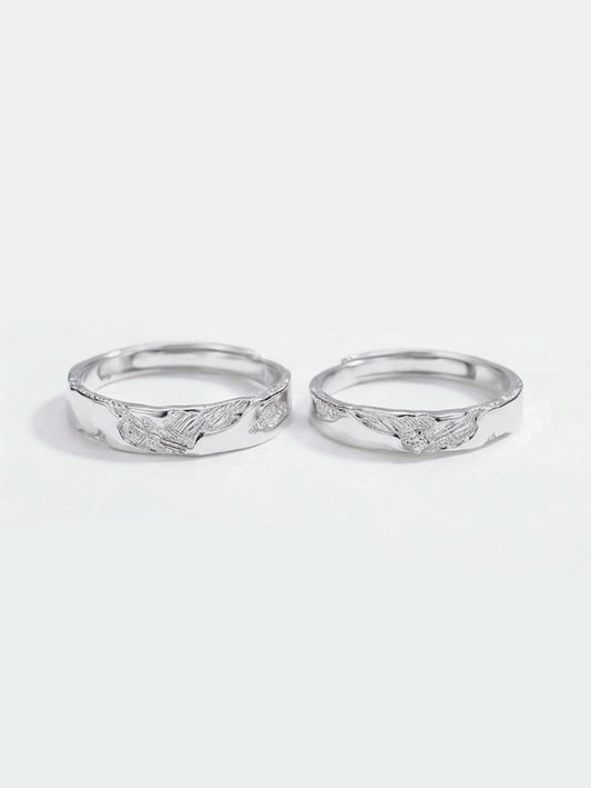 Carved Wing Ring Set