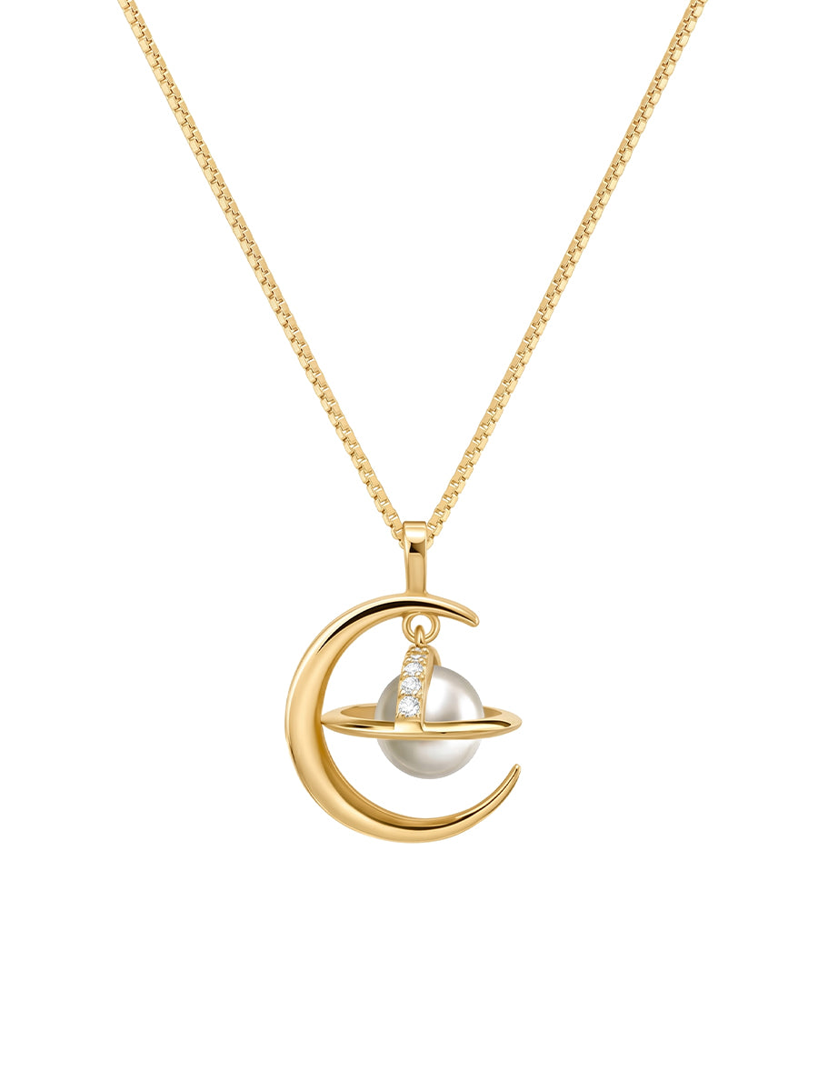 Pearl Saturn Necklace
