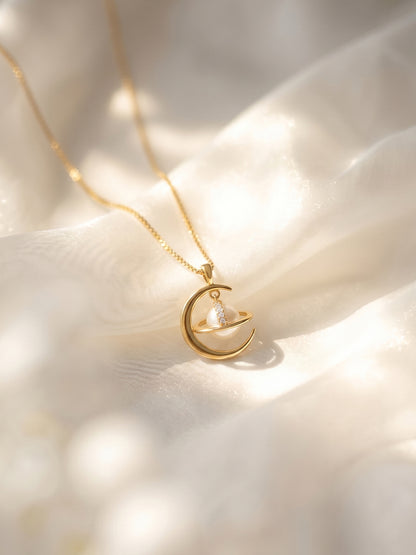Pearl Saturn Necklace