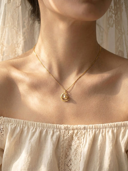Pearl Saturn Necklace