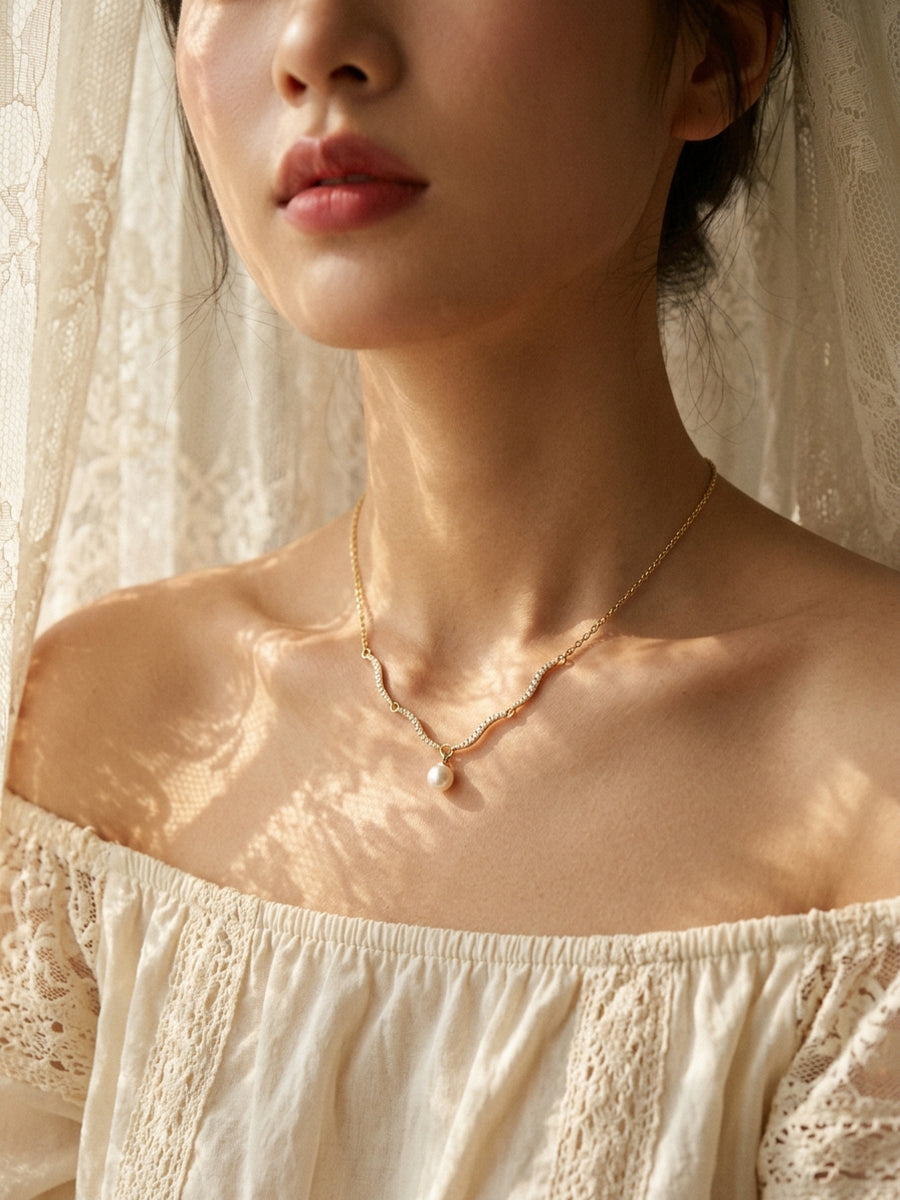 Pearl Wave Necklace