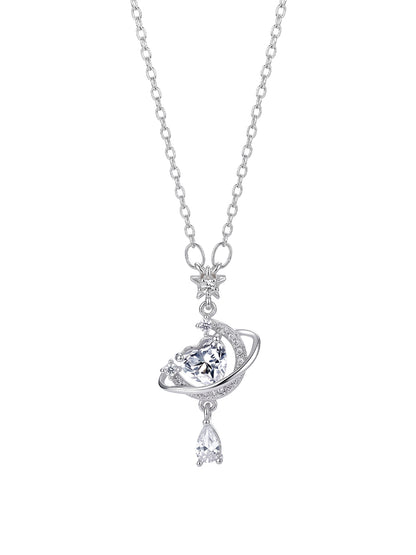 Saturn's Heart Necklace