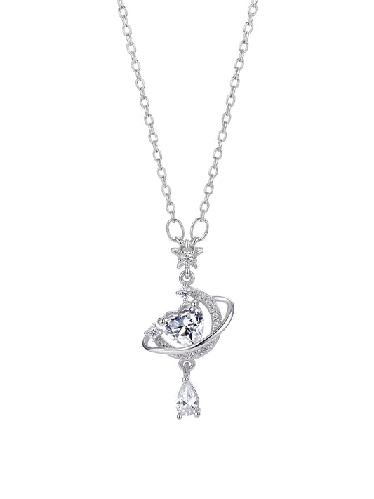 Saturn's Heart Necklace